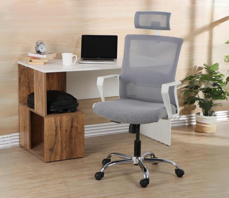 Activa High Back Hr Foam White Ergonomic Office Chair With Headrest Computer Chairs