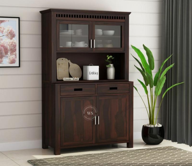 Adolph Hutch Cabinet (Walnut Finish) Hutch Cabinets