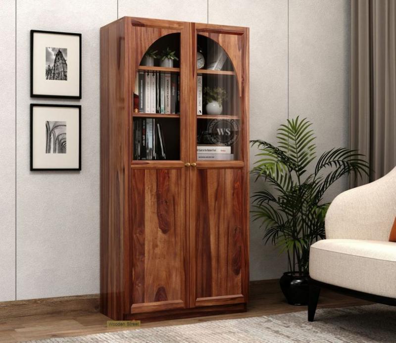 Aniston Sheesham Wood Bookshelf (Honey Finish) Bedroom Storage