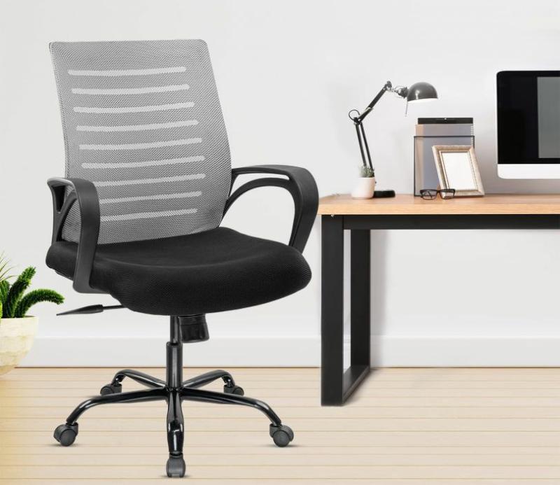 Atom Breathable Mesh Adjustable Ergonomic Office Chair (Grey) Computer Chairs