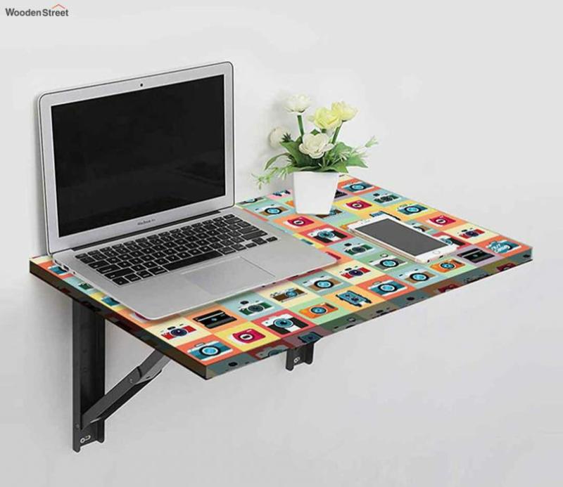 Camera Icons Designer Wall Mounted Folding Laptop Table Study & Office