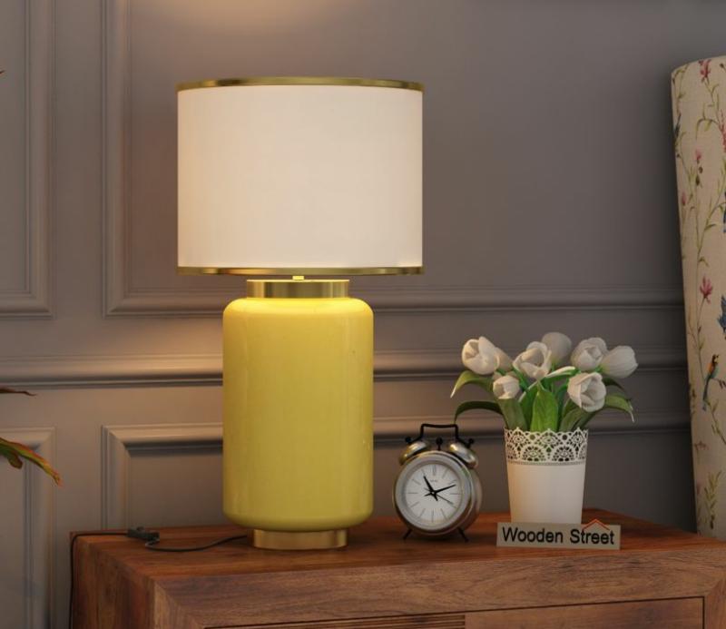 Ceres Metal Yellow Table Lamp Bedroom Lights