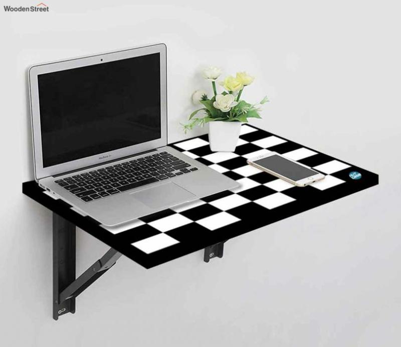 Checks Designer Sun Board Wall Mounted Laptop Table Folding Study Tables