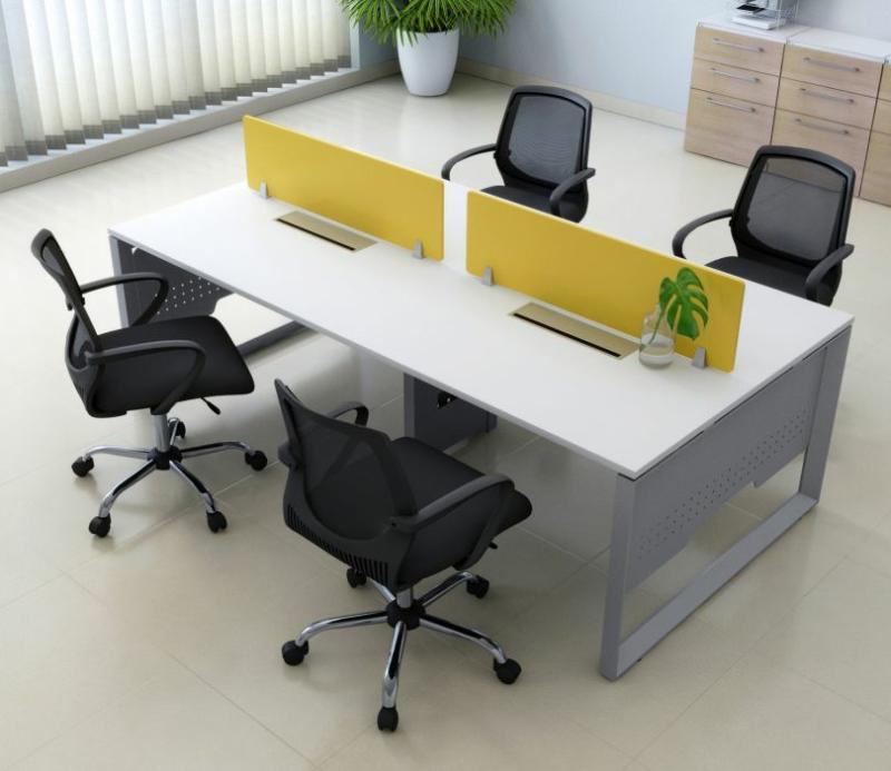 Clifton Wood And Metal Workstation Table (Yellow) Office Furniture