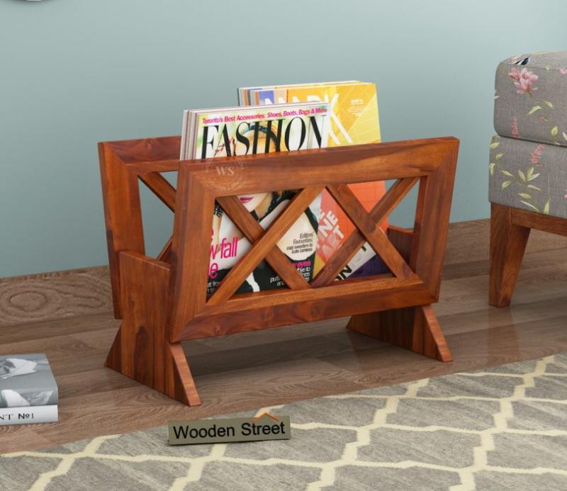 Clinton Magazine Rack (Honey Finish) Living Storage