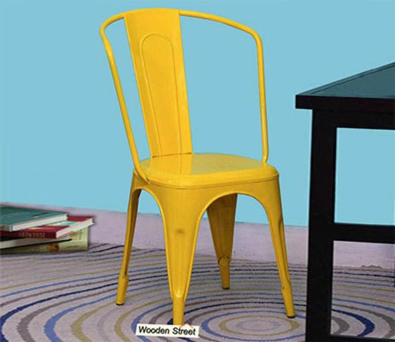 Costa Metal Chair (Yellow) Cafeteria Chairs