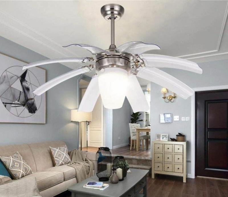 Daisy Chandelier Fan With Three Colour Changing Lights Ceiling Lights