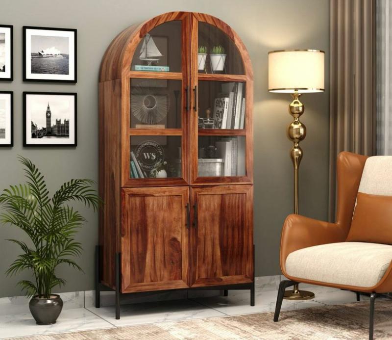 Darcy Sheesham Wood Bookshelf (Honey Finish) Bedroom Storage