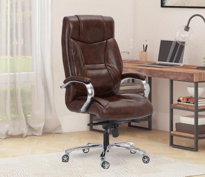 Elegant Pu Leather High Back Brown Director Office Chair Director Chairs