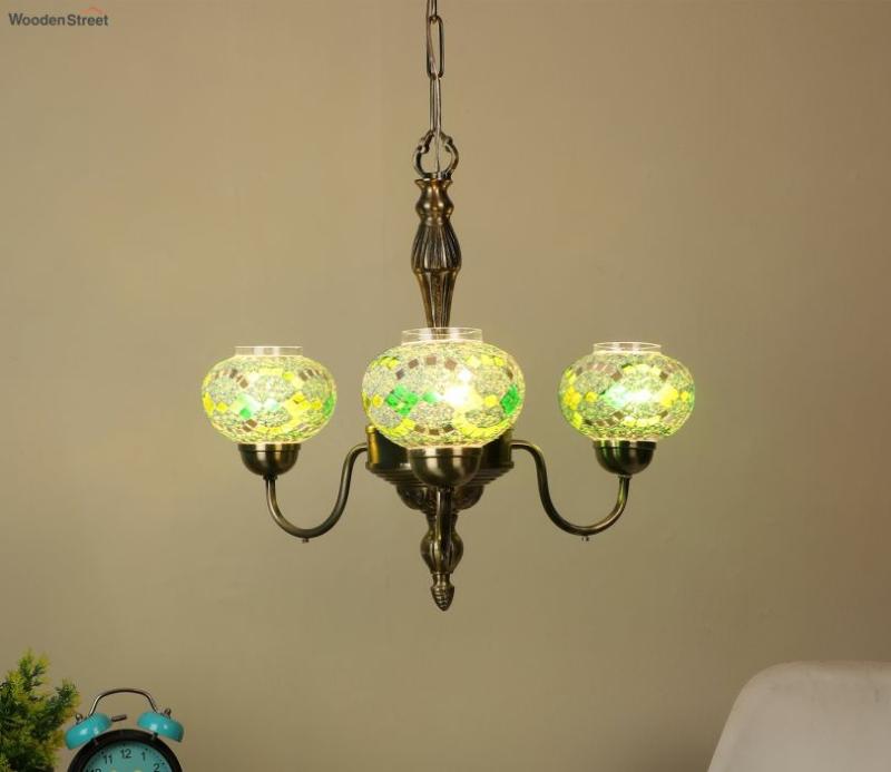 Elusive Antique Brass Aluminium Chandeliers Lights Without Bulb Lamps & Lighting