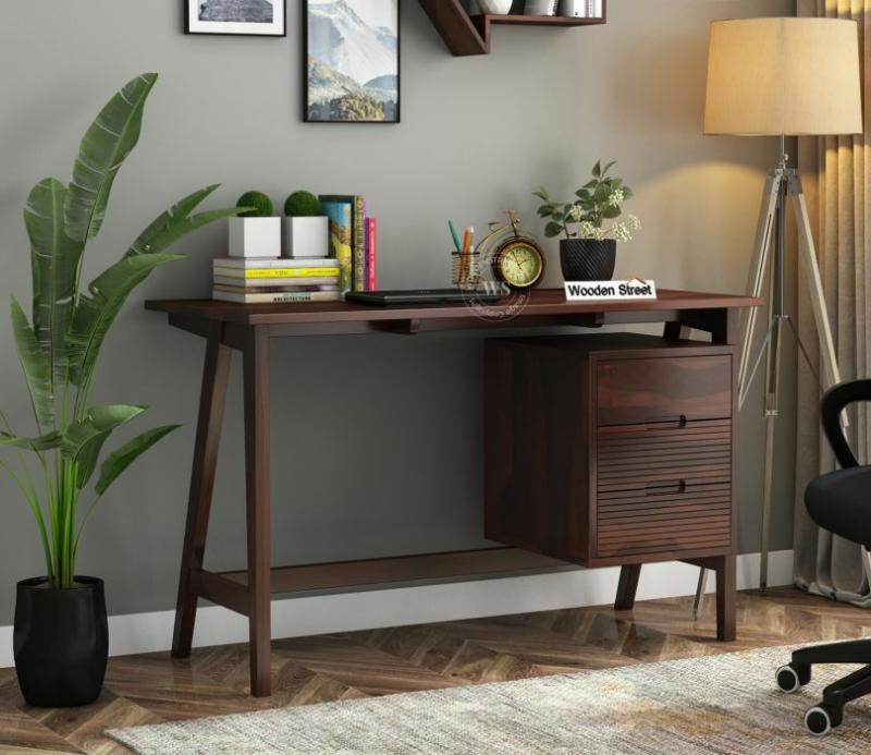 Elvira Study Table (Walnut Finish) Study & Office