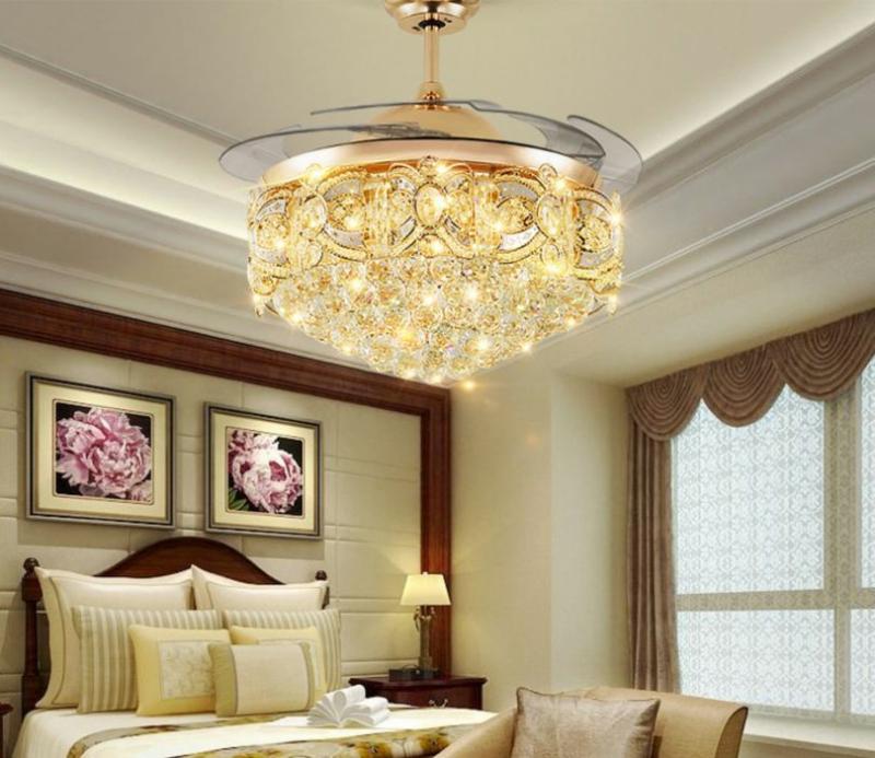 Ember Chandelier Fan With Three Colour Changing Lights Ceiling Lights