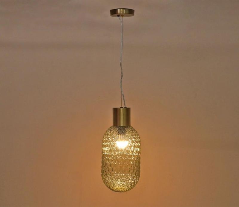 Eron Amber Glass Pendant Light Ceiling Lights