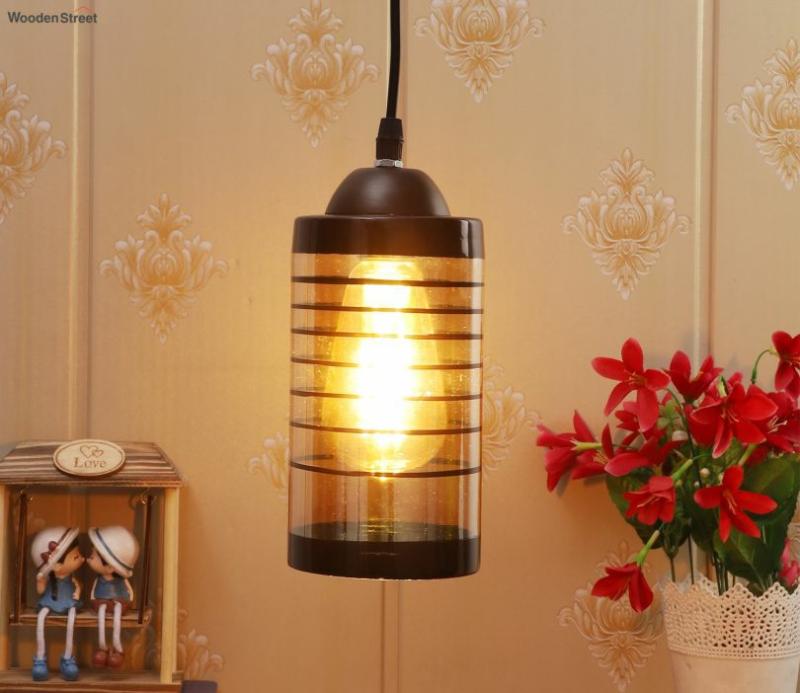 Golden And Black Glass Metal Hanging Lights Ceiling Lights