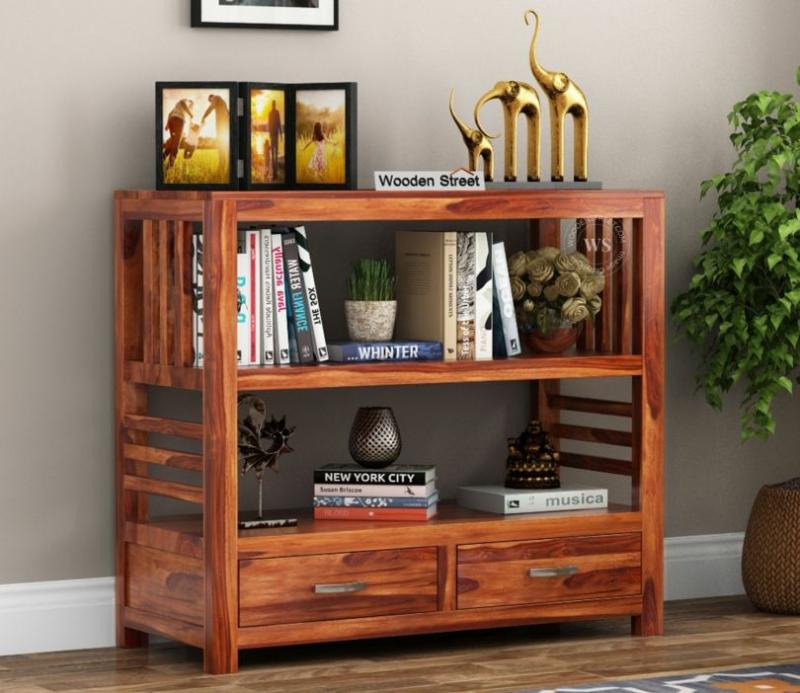 Greta Book Shelf (Honey Finish) Bedroom Storage