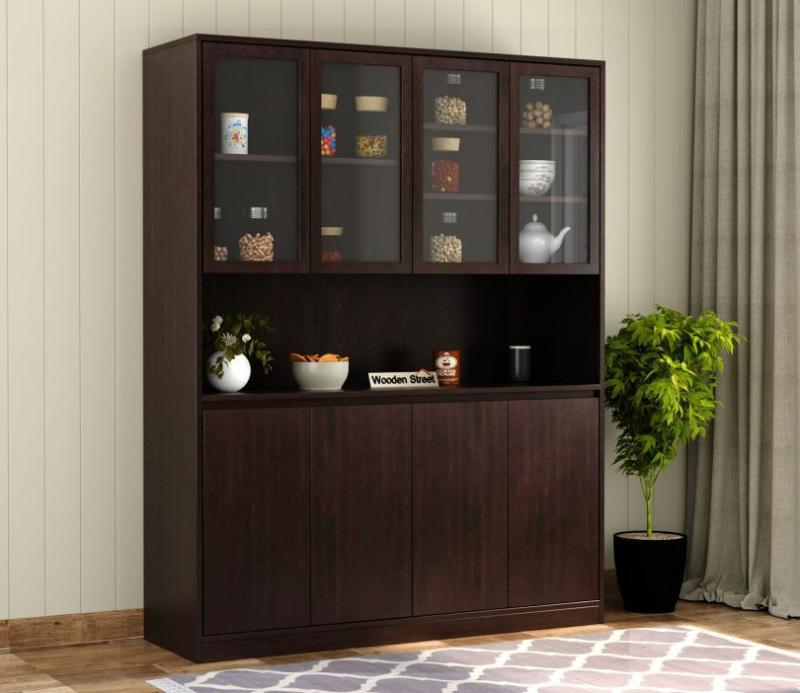 Greyson Kitchen Cabinet (Flowery Wenge Finish) Hutch Cabinets