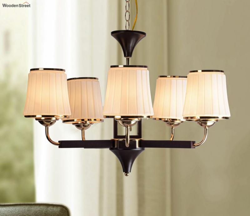 Hartland 5 Light Glass And Metal Chandelier Kitchen Lights