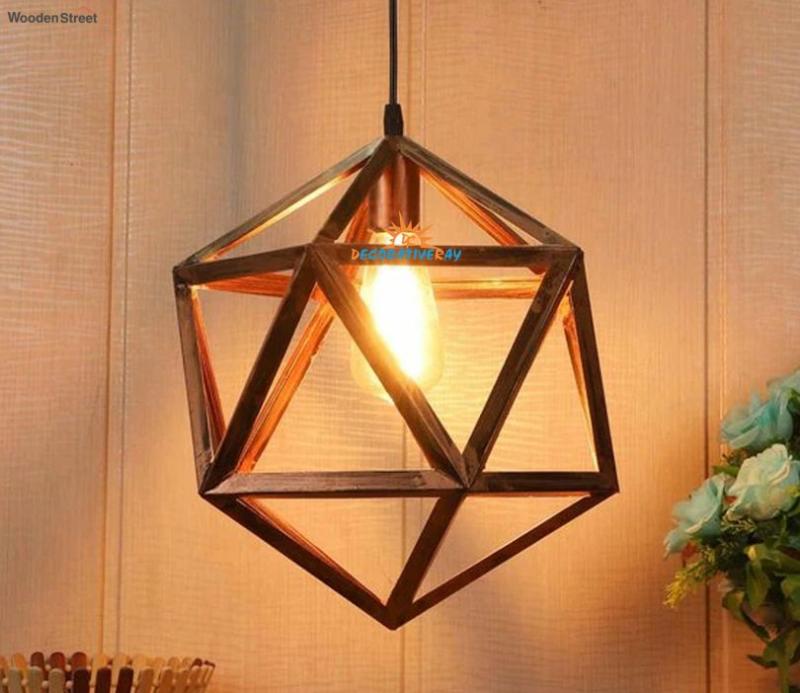 Hexagonal Shape Antic Iron Hanging Light Ceiling Lights