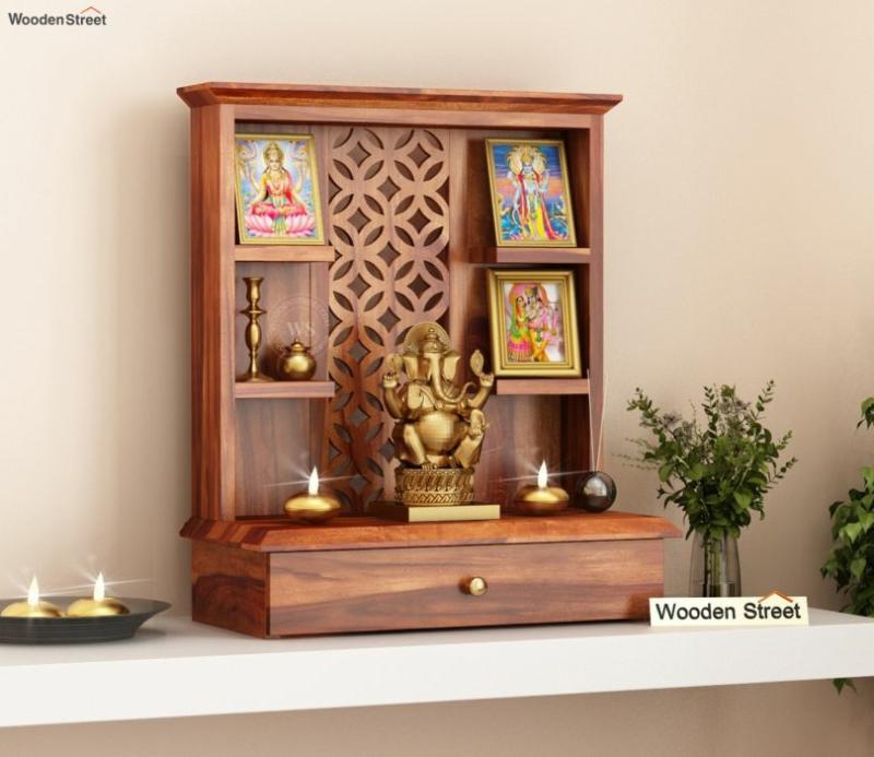 Ivara Home Temple (Honey Finish) Home Temples