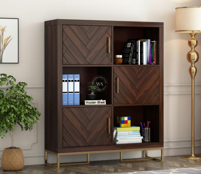 Jett Book Shelf (Walnut Finish) Office Cabinets