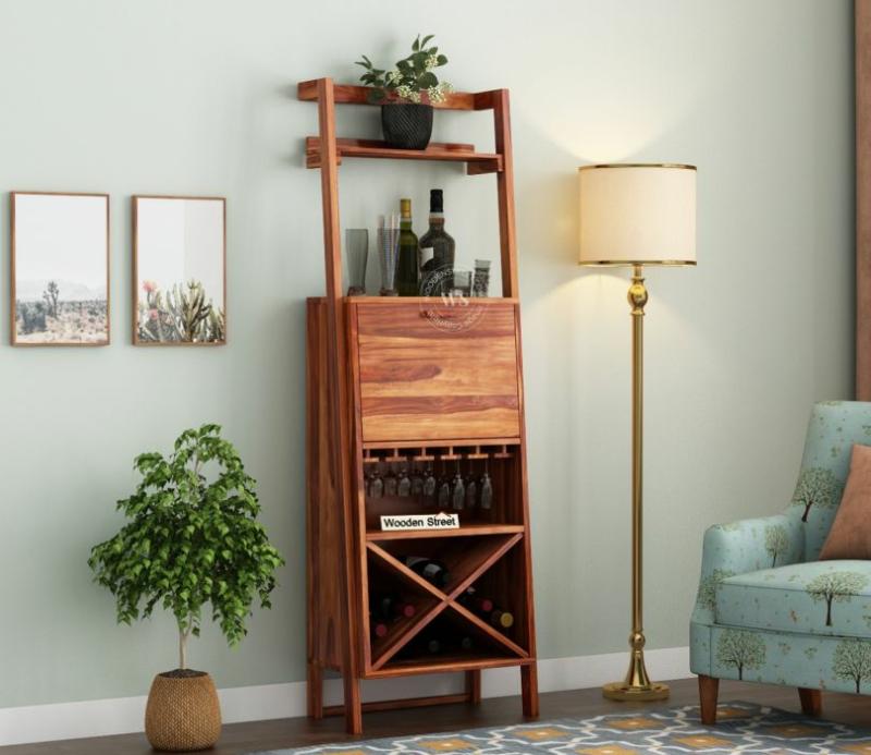 Loire Bar Cabinet (Honey Finish) Bar Cabinets