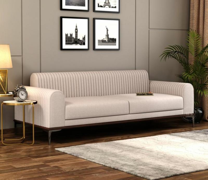 Lorenz 3 Seater Sofa (Cotton, Jade Ivory) Office Furniture