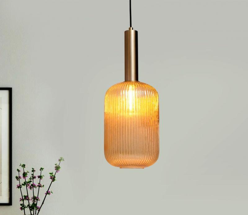 Maloto Luster And Brass Hanging Light (Yellow) Decorative Lights