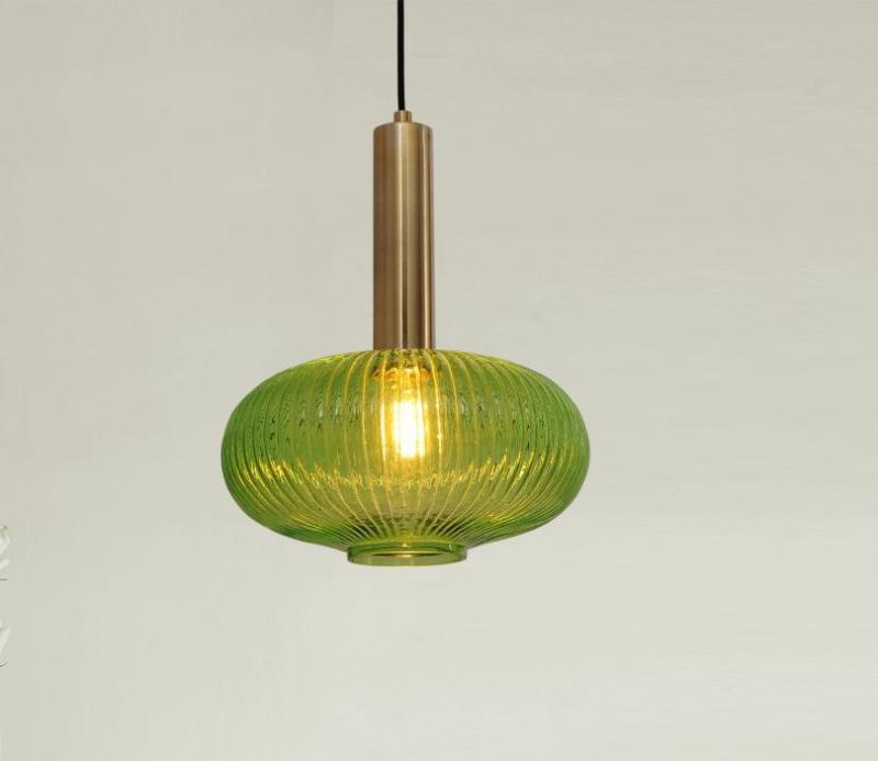 Maloto Luster And Brass Round Hanging Light (Green) Decorative Lights