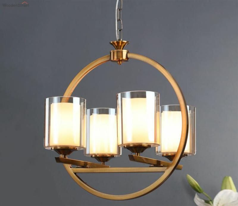 Masakee 4 Light Brass Finish Contemporary Chandelier Kitchen Lights