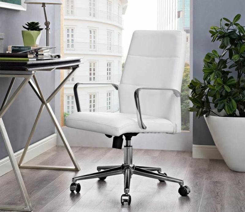 Modway Executive Office Chair In White Seating