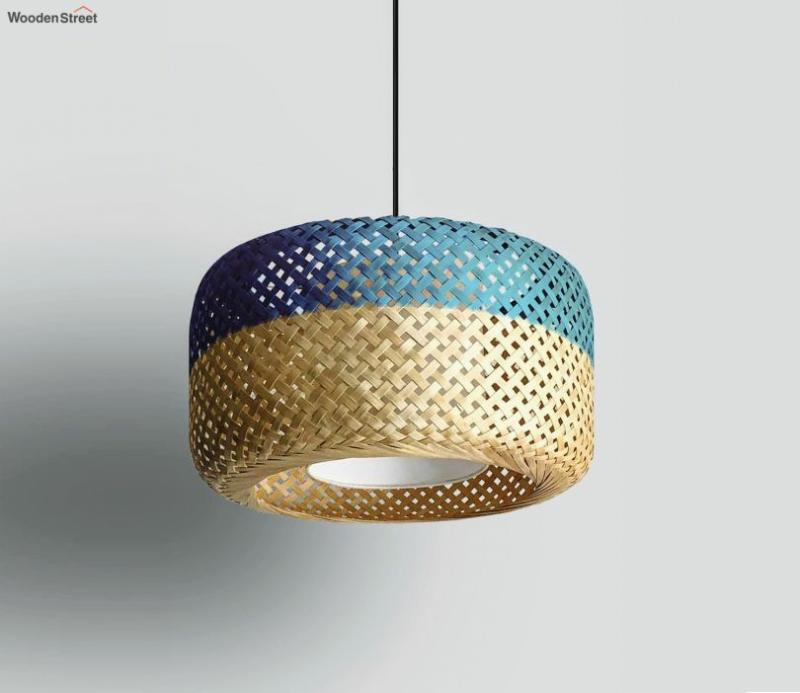 Opium Bamboo Pendant Lamp (Blue) Ceiling Lights