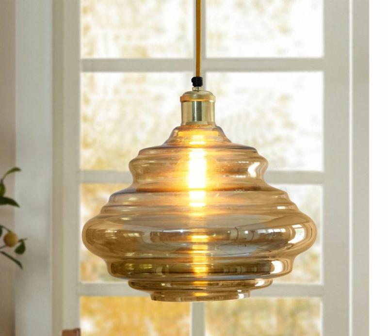 Oslo Grey Lustere Layered Glass Hanging Lamp Decorative Lights