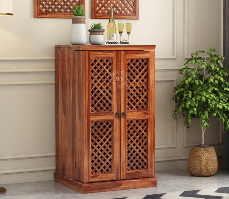 Pavel Bar Cabinet (Honey Finish) Bar Cabinets