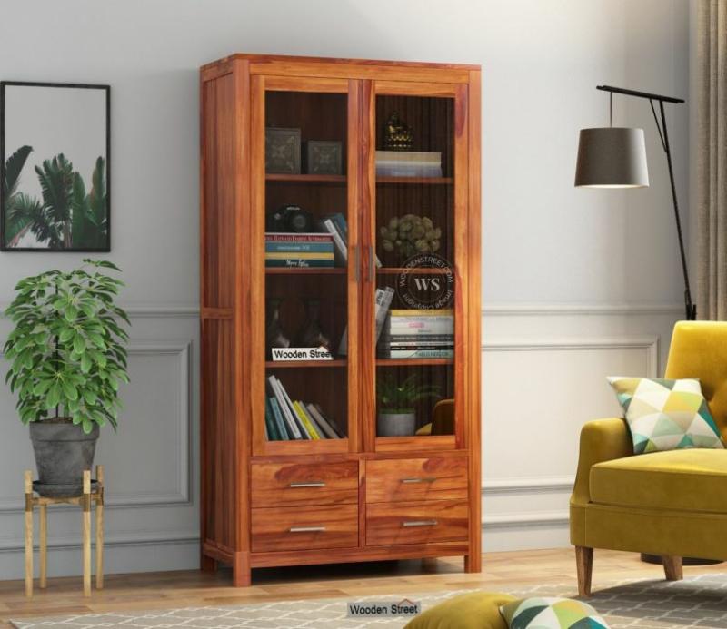 Portus Bookshelf (Honey Finish) Bedroom Storage