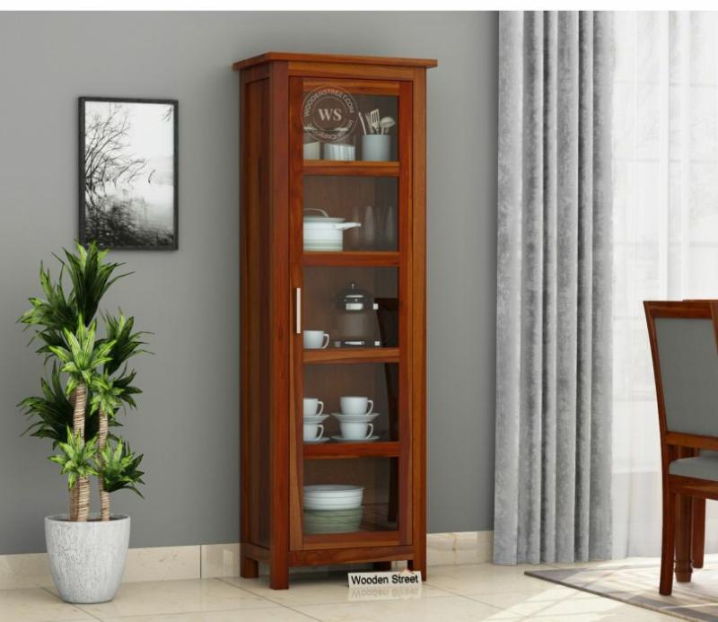 Prima Kitchen Cabinet (Honey Finish) Crockery Unit