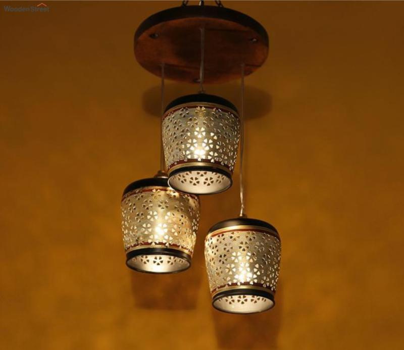 Shimmering Gold Metal Hanging Lamps Ceiling Lights