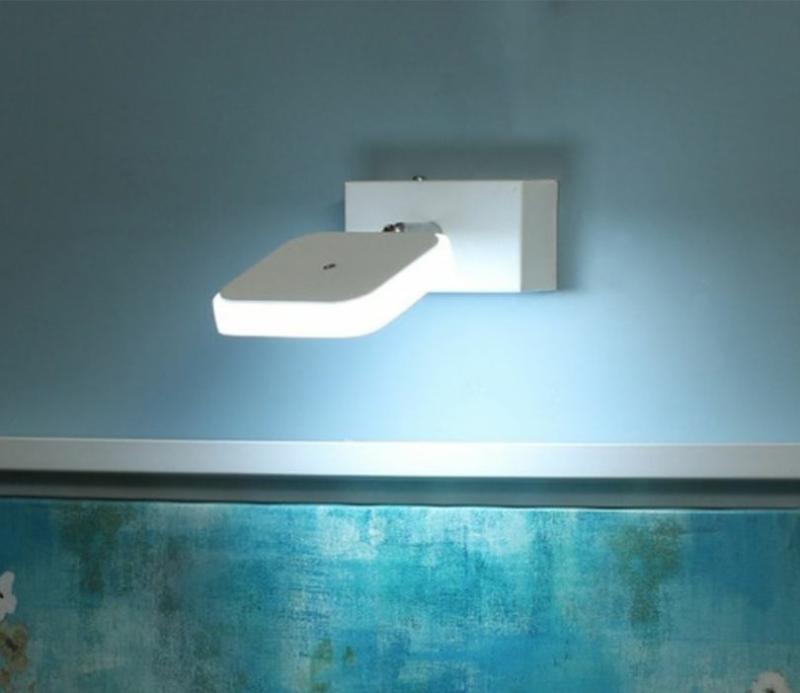 Square Steel White Picture Light Bathroom Lights