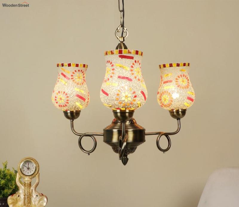 Strange Antique Brass Aluminium Chandeliers Lights Without Bulb Ceiling Lights