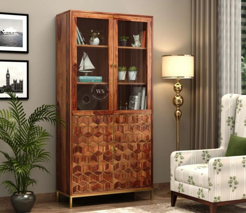 Suzette Sheesham Wood Bookshelf (Honey Finish) Bedroom Storage