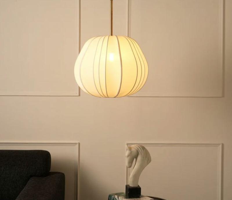 Tristan Chiffon Lampshade Pendant Lamp (Off White) Ceiling Lights