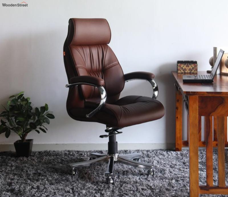 Veneto Brown High Back Office Revolving Chair Computer Chairs