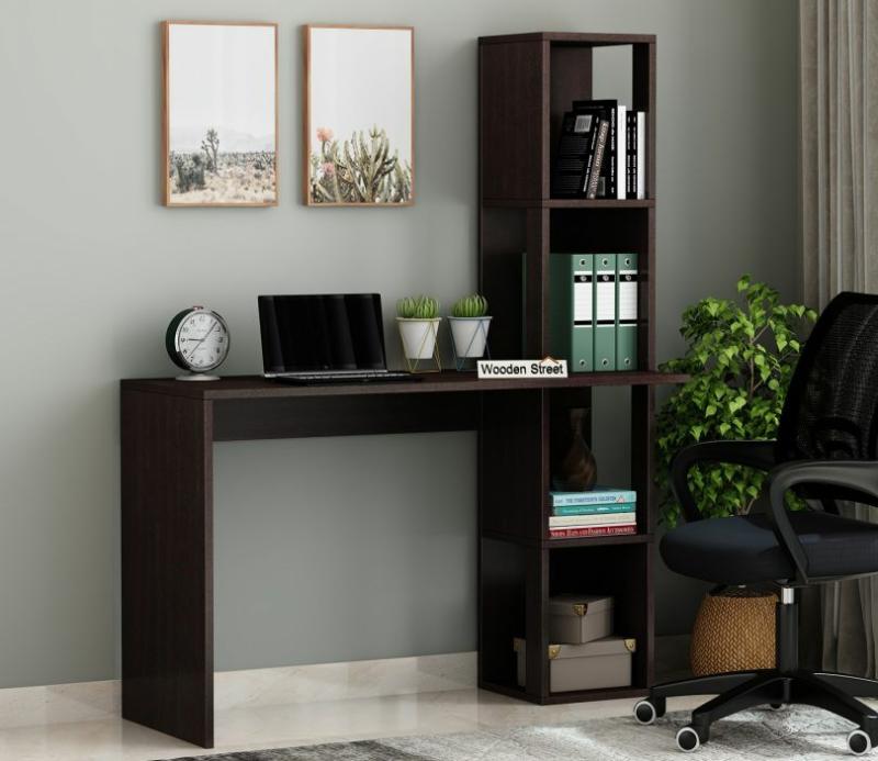 Wenzel Engineered Wood Study Table (Flowery Wenge Finish) Study & Office