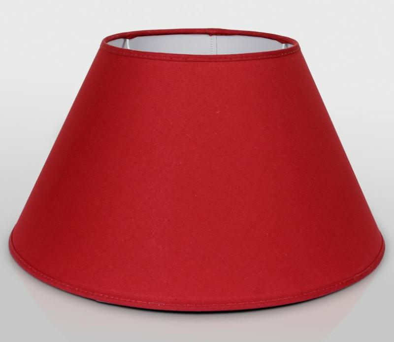 White Cotton Lamp Shade (Maroon) Lamp Shades