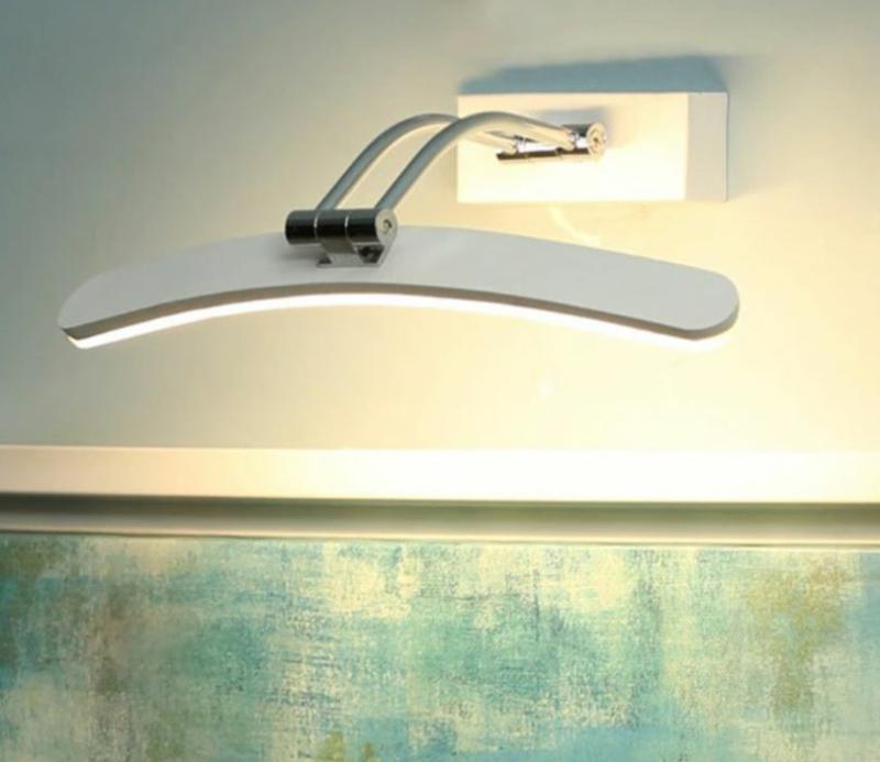 White Steel Curve Picture Light Ceiling Lights