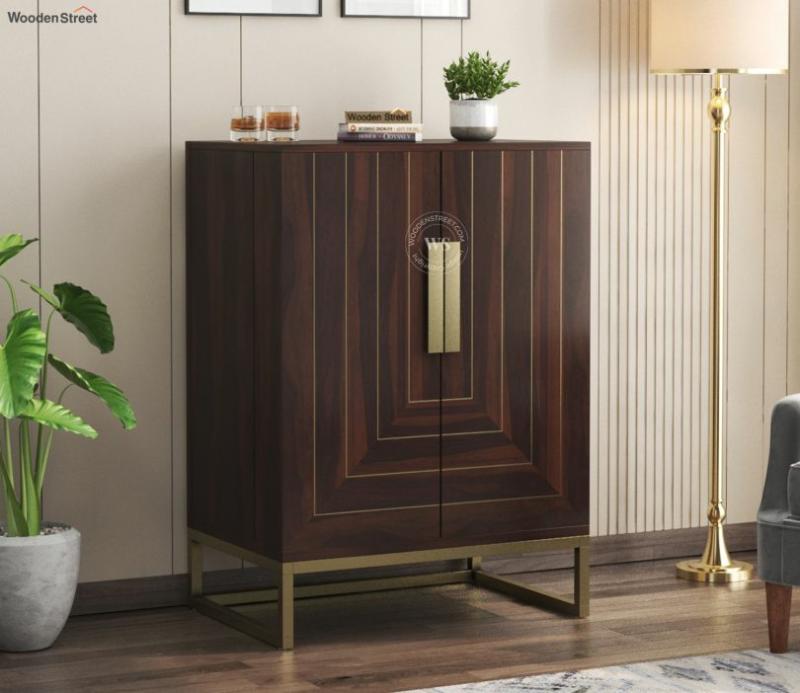 Wilston Bar Cabinet (Walnut Finish) Bar Cabinets