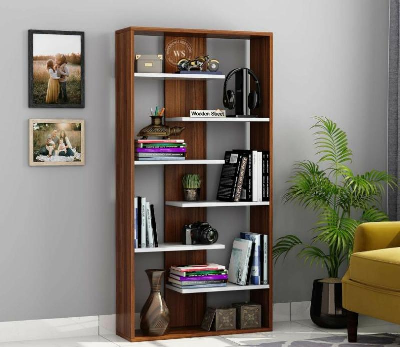 Zenith Engineered Wood Bookshelf With Shelves Storage (Exotic Teak Finish) Bookshelves