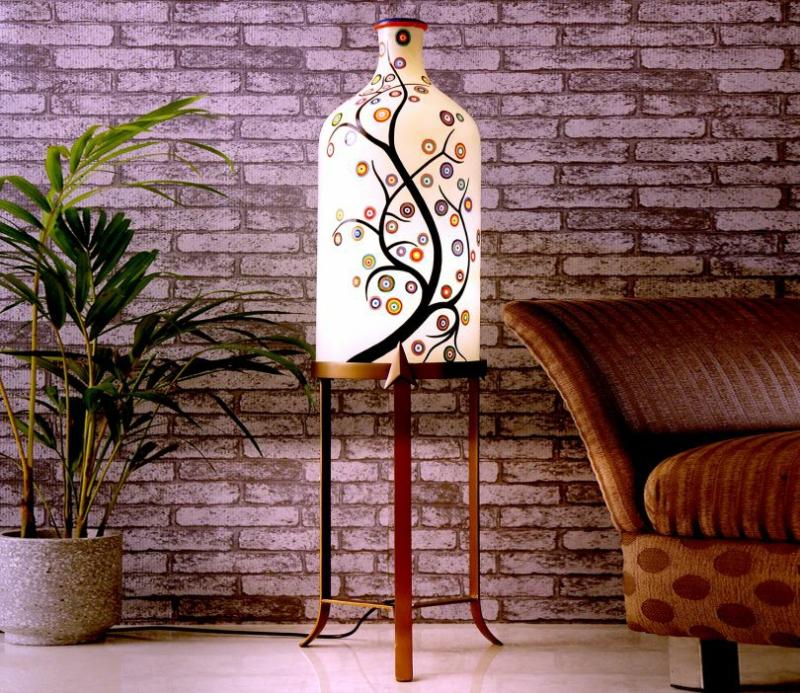 Artful Timber White Glass Shade With Metal Base Floor Lamp Bedroom Lights