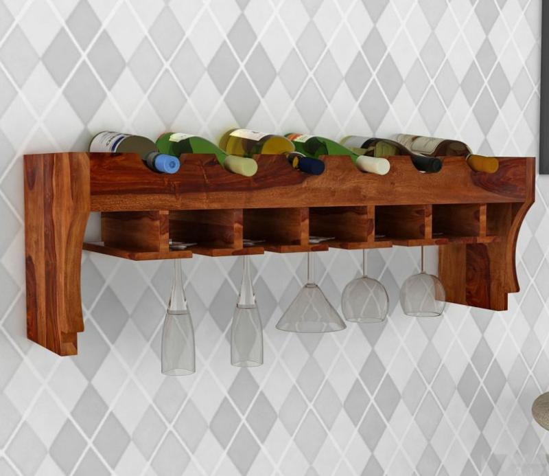 Hobart Wine Rack (Teak Finish) Bar Furniture