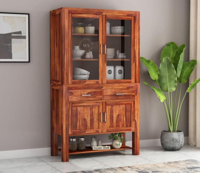 Maglory Kitchen Cabinet (Honey Finish) Hutch Cabinets