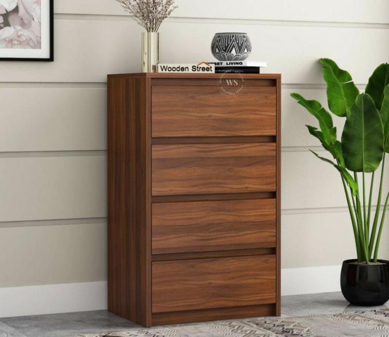 Mistle 4-Drawer Wooden Chest Of Drawers (Exotic Teak Finish) Bedroom Storage